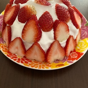 市販のスイスロールアレンジ☆簡単ドームケーキ